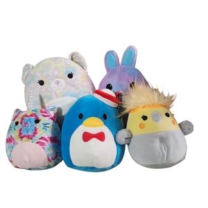 Lot of 5 Stuffies Squishmallows 4 Children Christmas‎